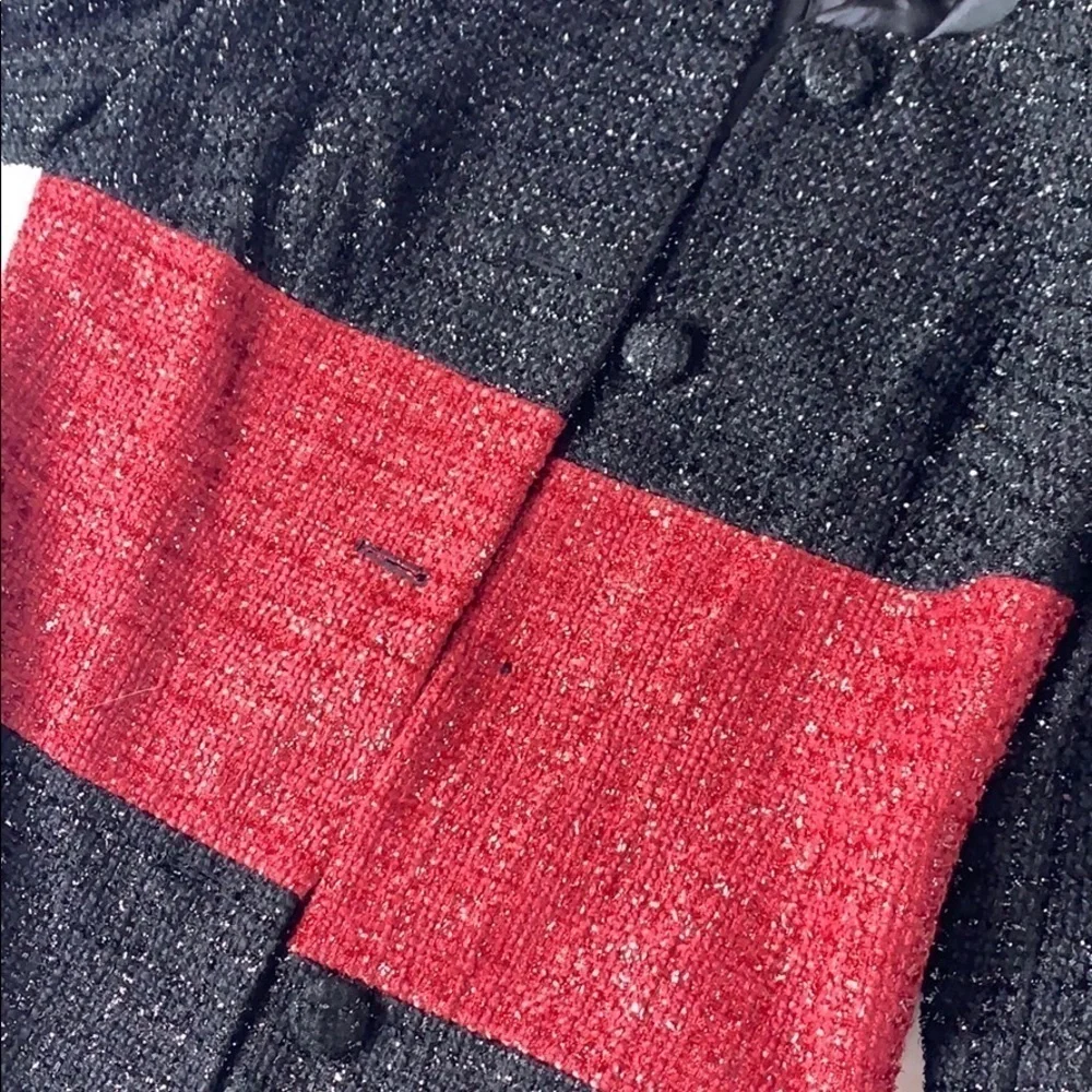 Ashro Tweed Color blocked Overcoat & Matching Dress women’s Size 6 medium set